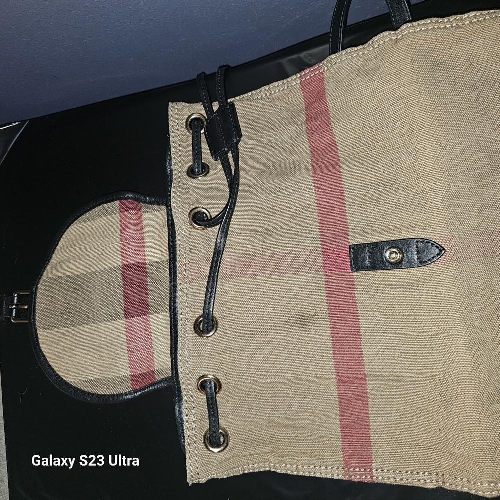 BURBERRY Overdyed Canvas Mega Check Medium Chiltern Backpack - Picture 8 of 11